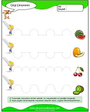 okul öncesi çizgi çalışma sayfaları